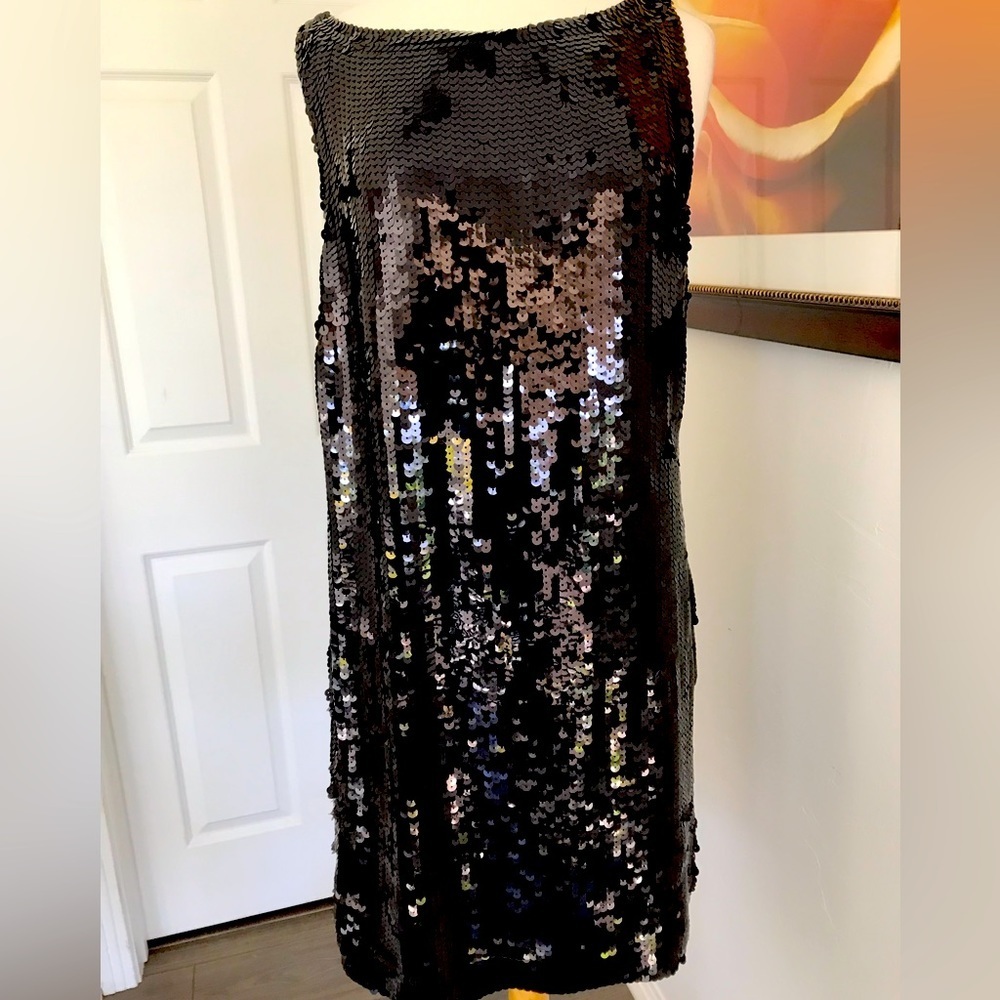 Banana Republic Black Sequin Dress